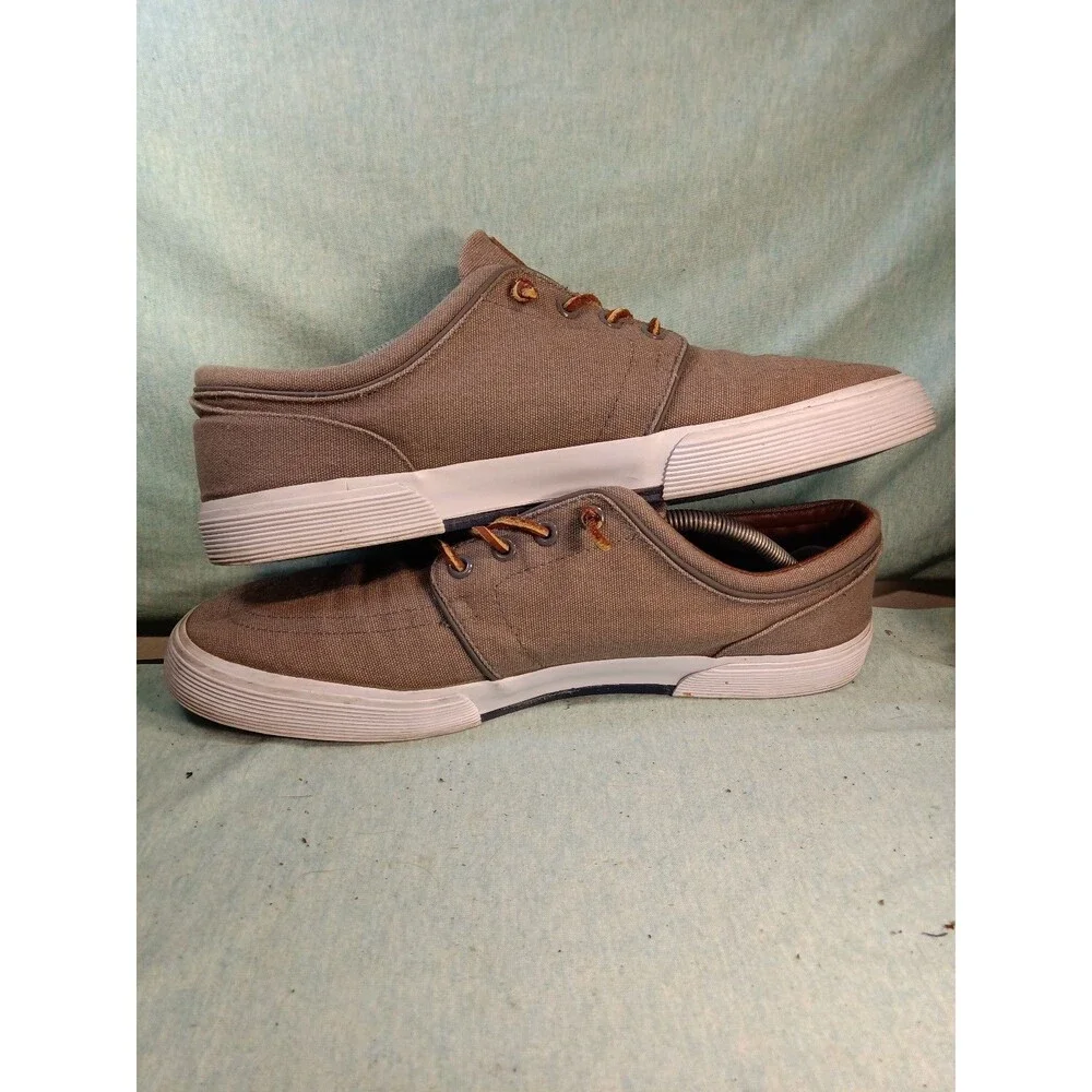 POLO RALPH LAUREN FAXON LOW Mn's (D) Tan Chambray Lifestyle Shoe 12D